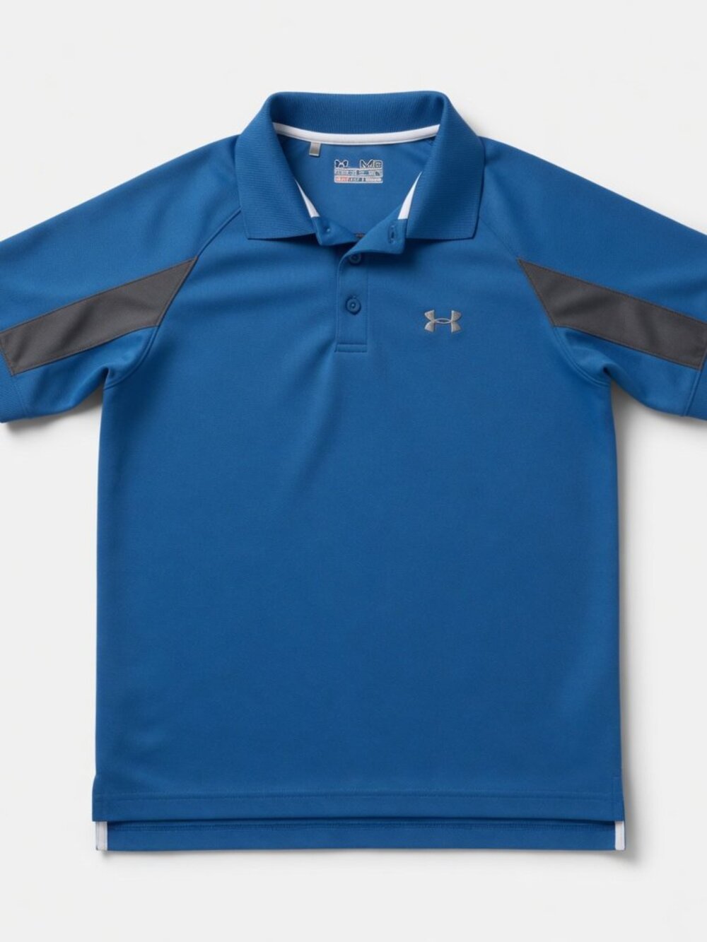 Under Armour Performance Polo – Blue/Gray Athletic Golf Shirt – Men’s Medium